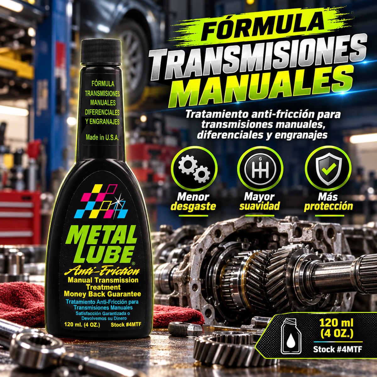 METAL LUBE FORMULA CAJA CAMBIOS MANUALES 4MTF- 120ml