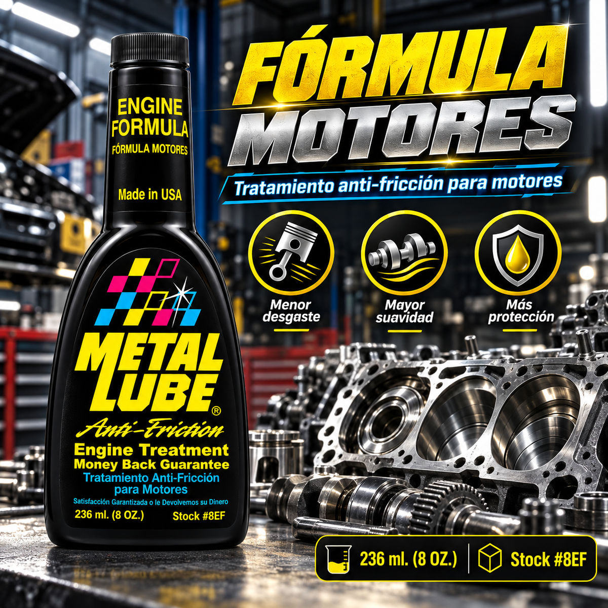 METAL LUBE FORMULA MOTORES 8EF - 236ml