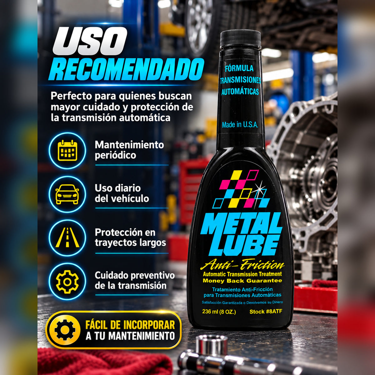 METAL LUBE FORMULA CAJA CAMBIOS AUTOMATICA 8ATF - 236ml