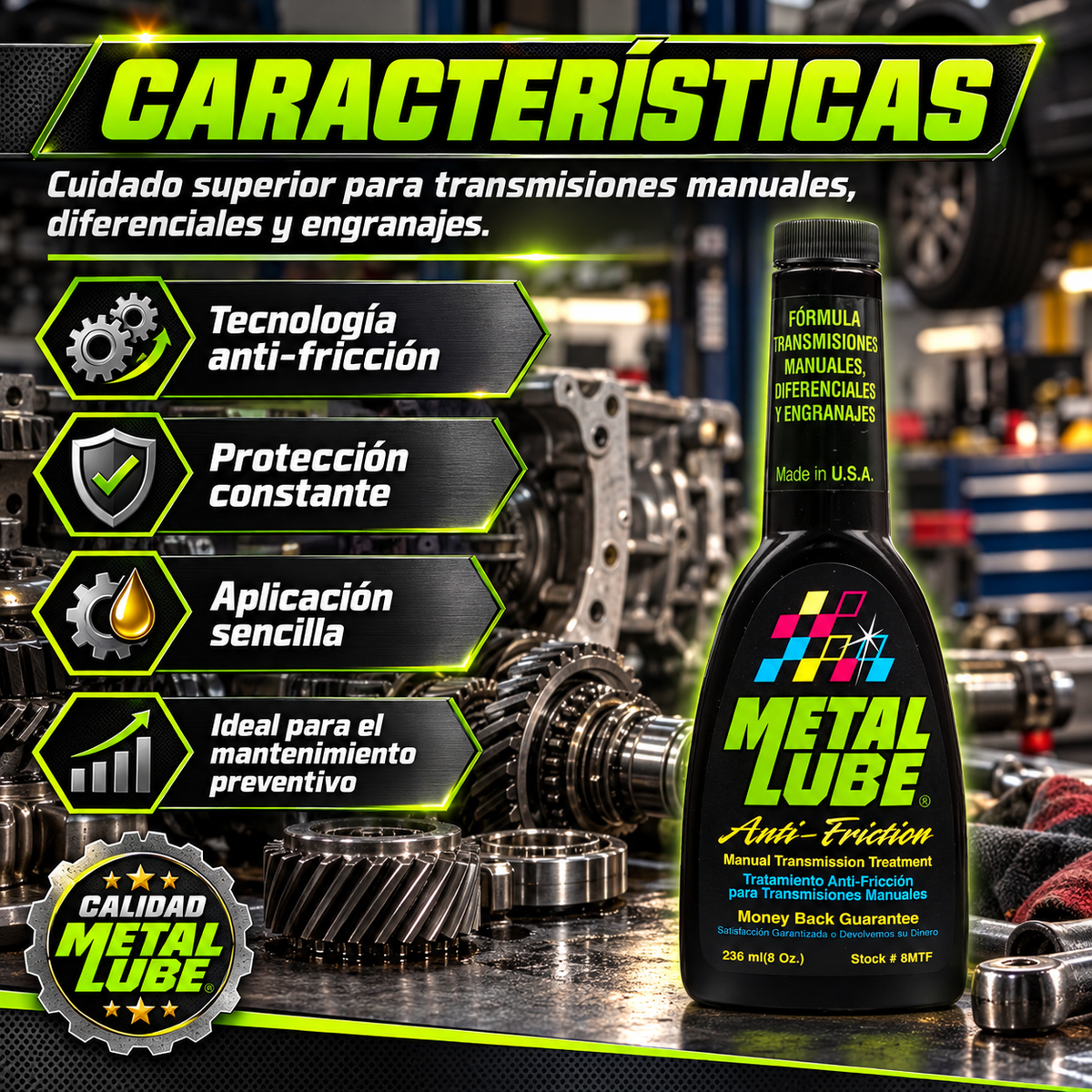 METAL LUBE FORMULA CAJA CAMBIOS MANUALES 8MTF- 236ml
