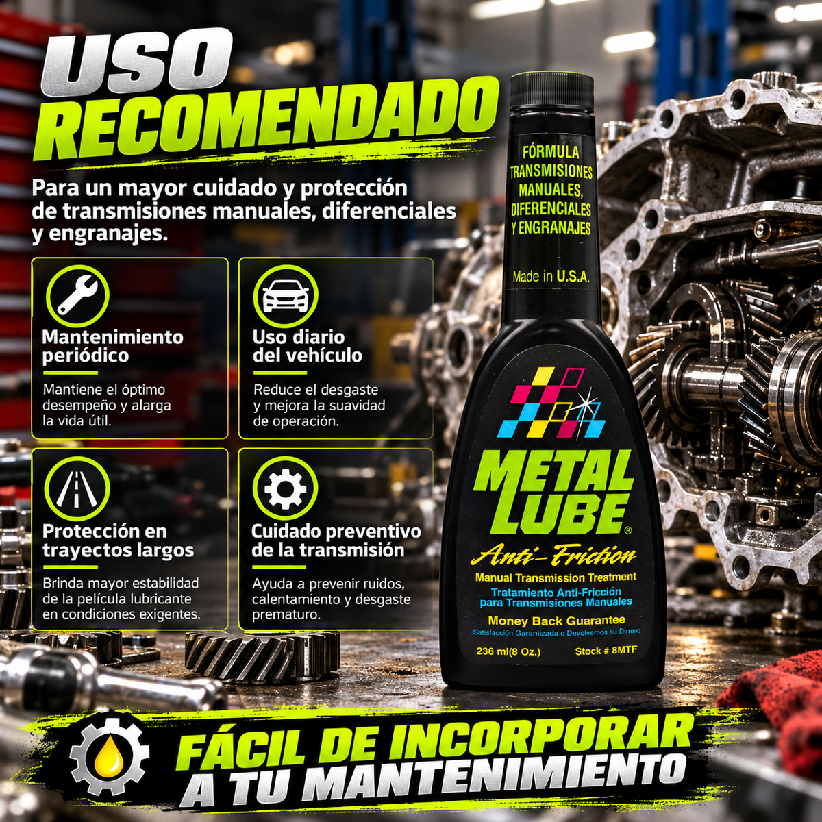METAL LUBE FORMULA CAJA CAMBIOS MANUALES 8MTF- 236ml