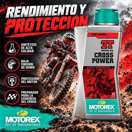 MOTOREX ACEITE MOTOR SINTETICO CROSS POWER 2T - 1litro