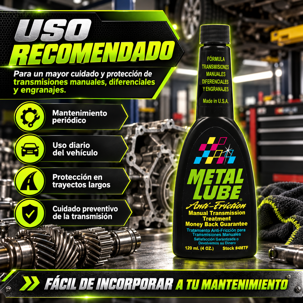 METAL LUBE FORMULA CAJA CAMBIOS MANUALES 4MTF- 120ml