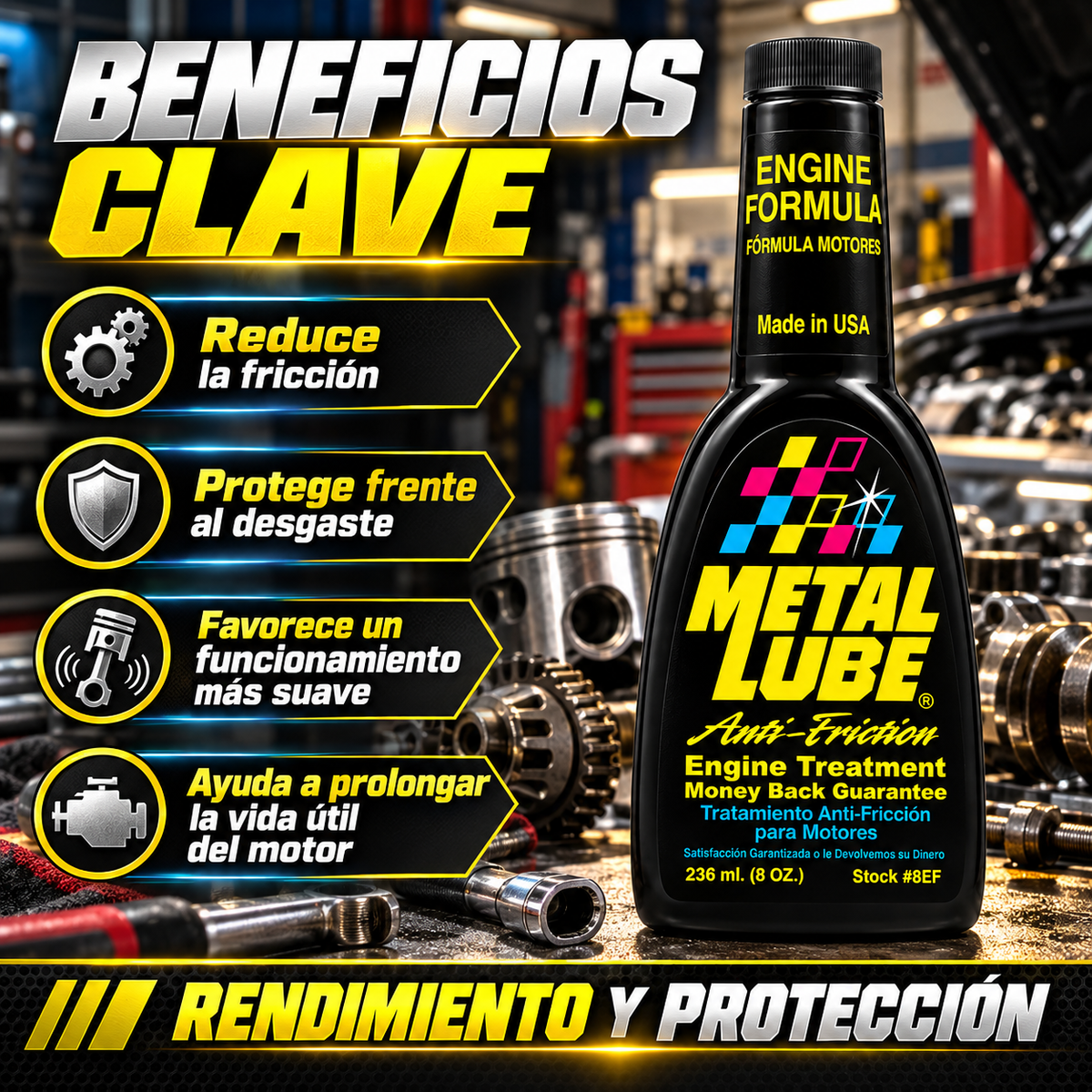 METAL LUBE FORMULA MOTORES 8EF - 236ml