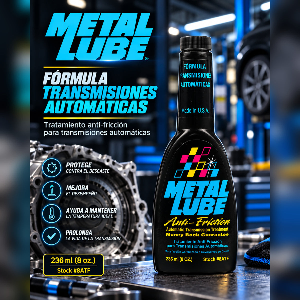 METAL LUBE FORMULA CAJA CAMBIOS AUTOMATICA 8ATF - 236ml