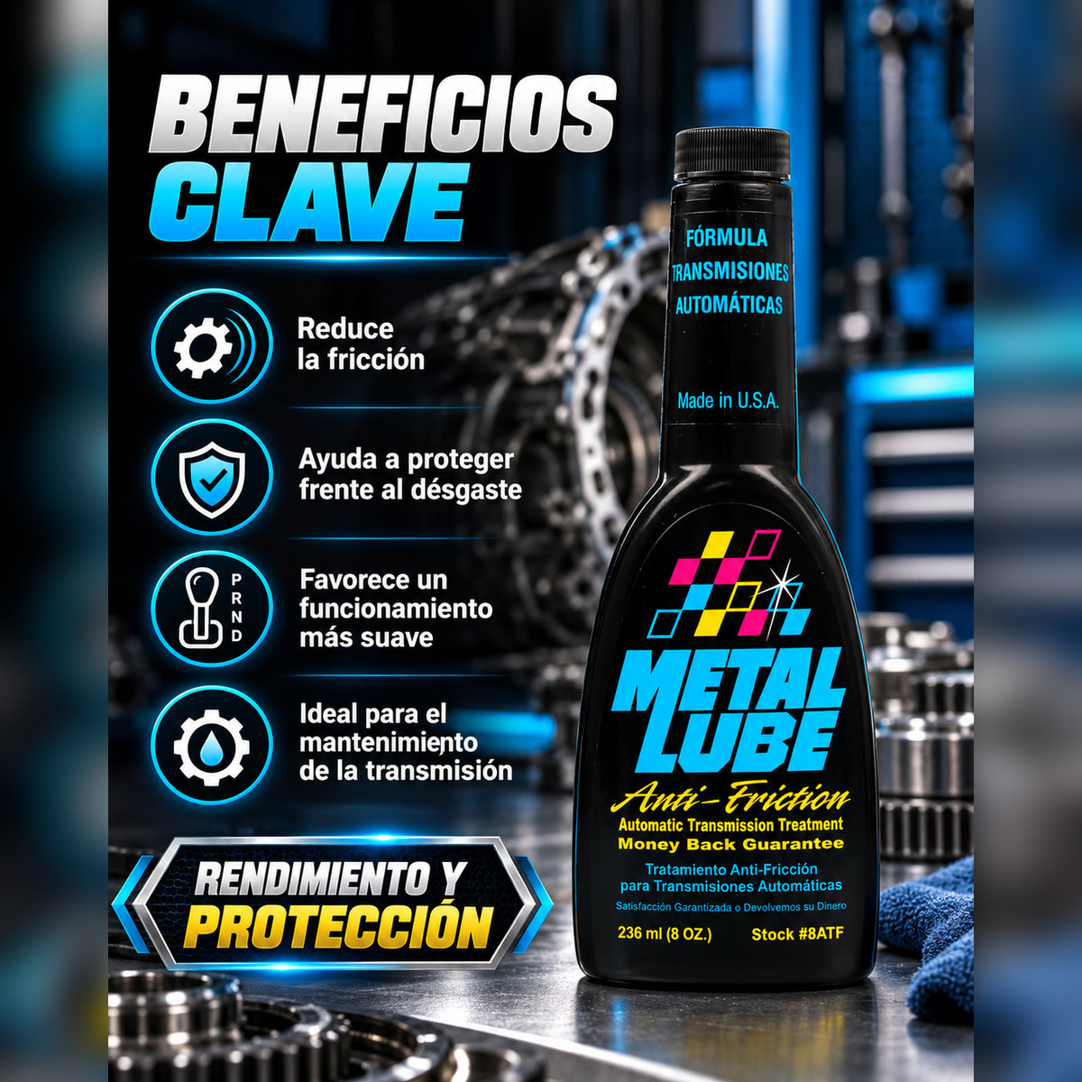 METAL LUBE FORMULA CAJA CAMBIOS AUTOMATICA 8ATF - 236ml
