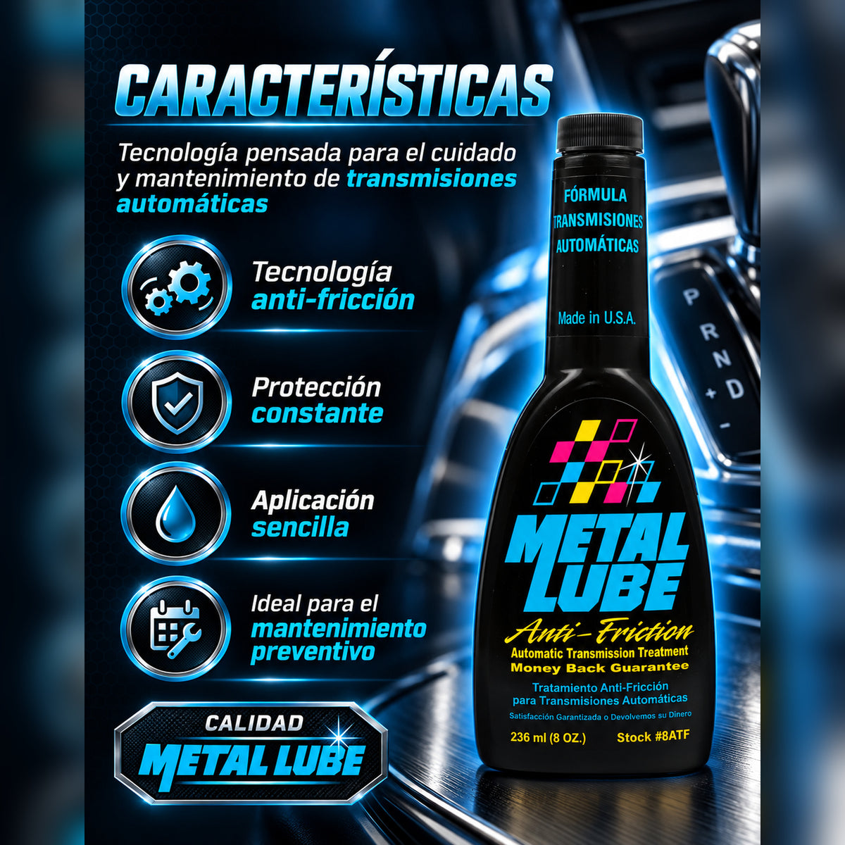 METAL LUBE FORMULA CAJA CAMBIOS AUTOMATICA 8ATF - 236ml